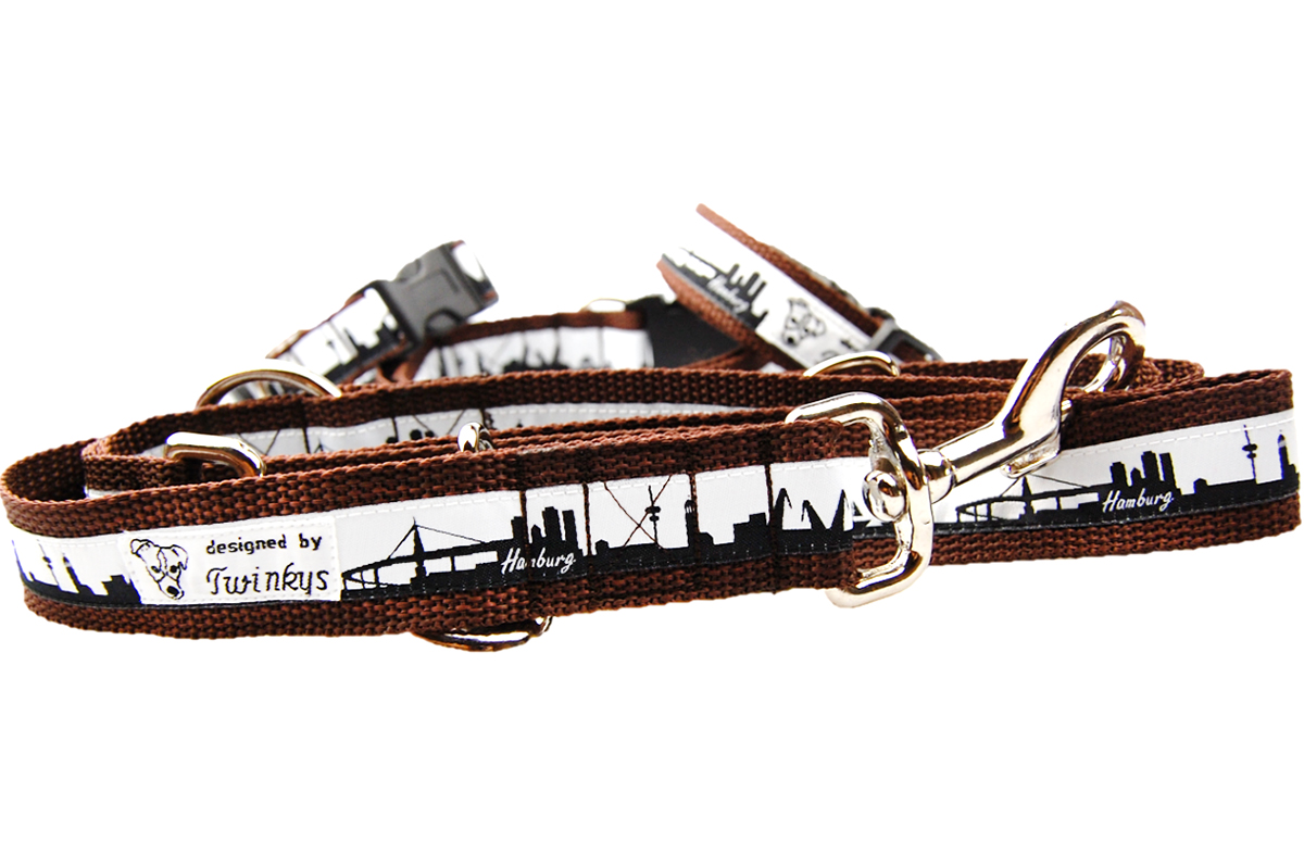 Hamburg Halsband Braun in verschiedenen Größen